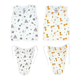 Muslin Jabla and Nappy Set- 100% Organic Cotton - Extra soft Langot & Jablas (Pair of 2)