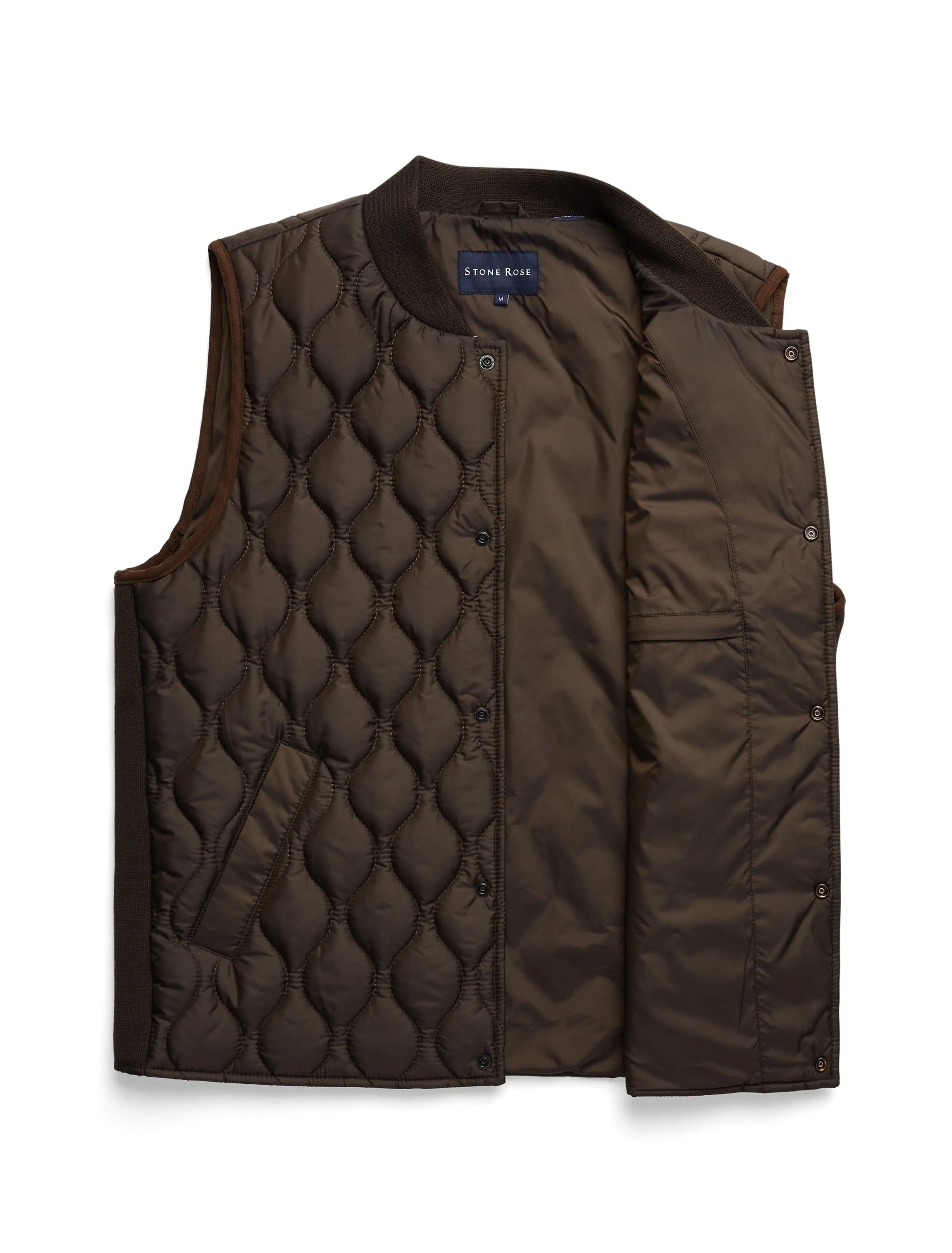 Olive Quilted Puffer Vest