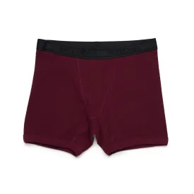 Organic Cotton Waffle 4.5" Trunks - Black Cherry