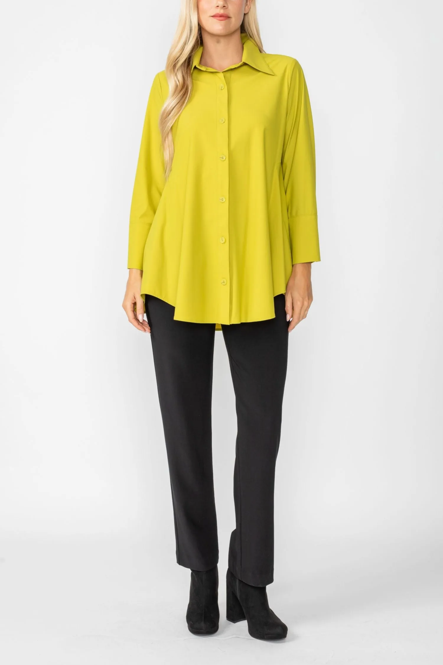 Pear Fold Down Collar Blouse