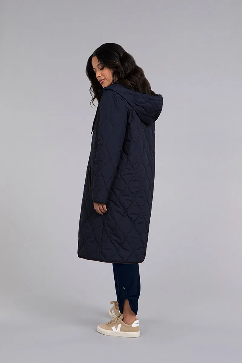 Quilted Snap It Jacket | Navy