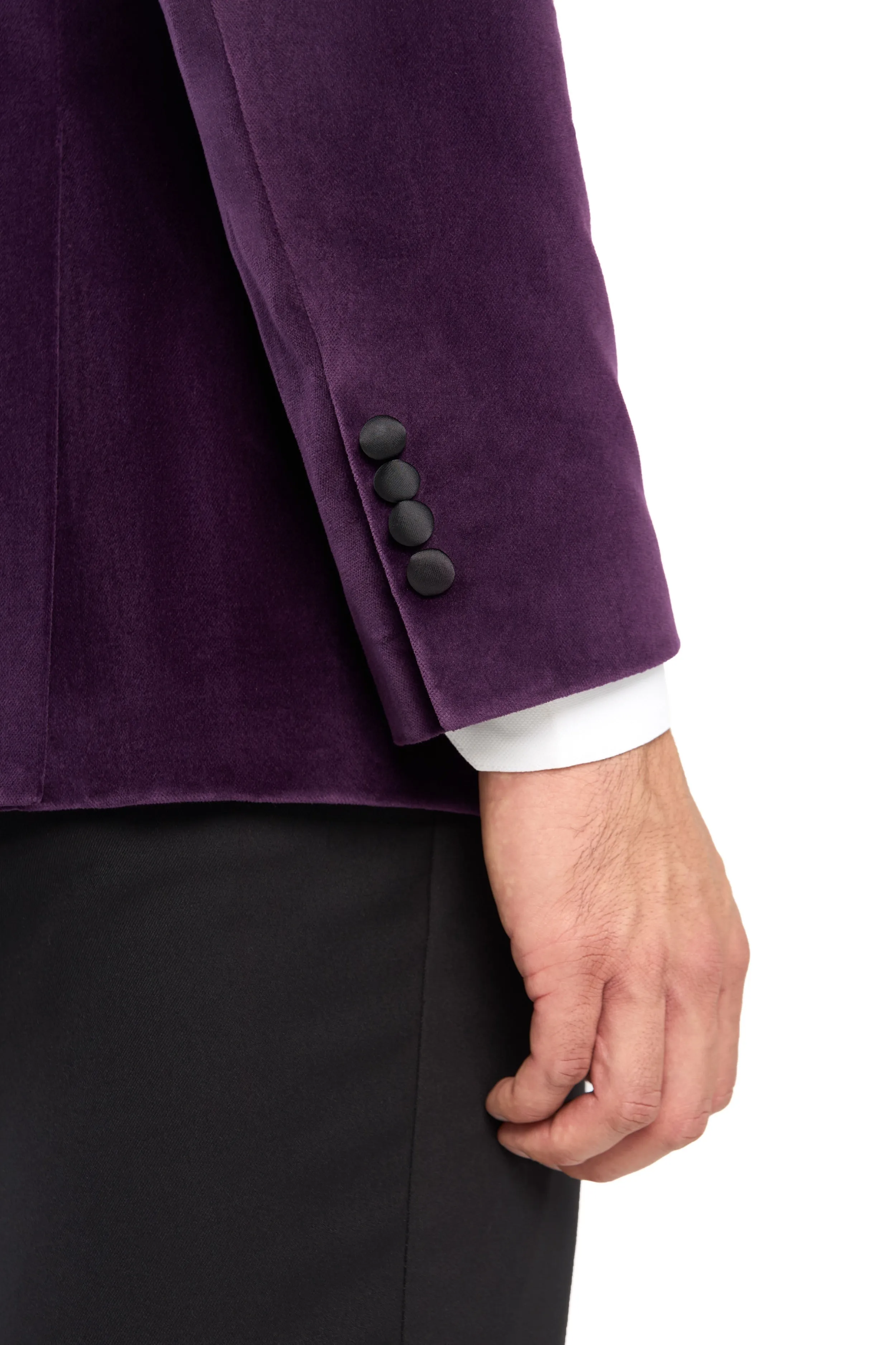 Regency Purple Velvet Shawl Lapel Tuxedo