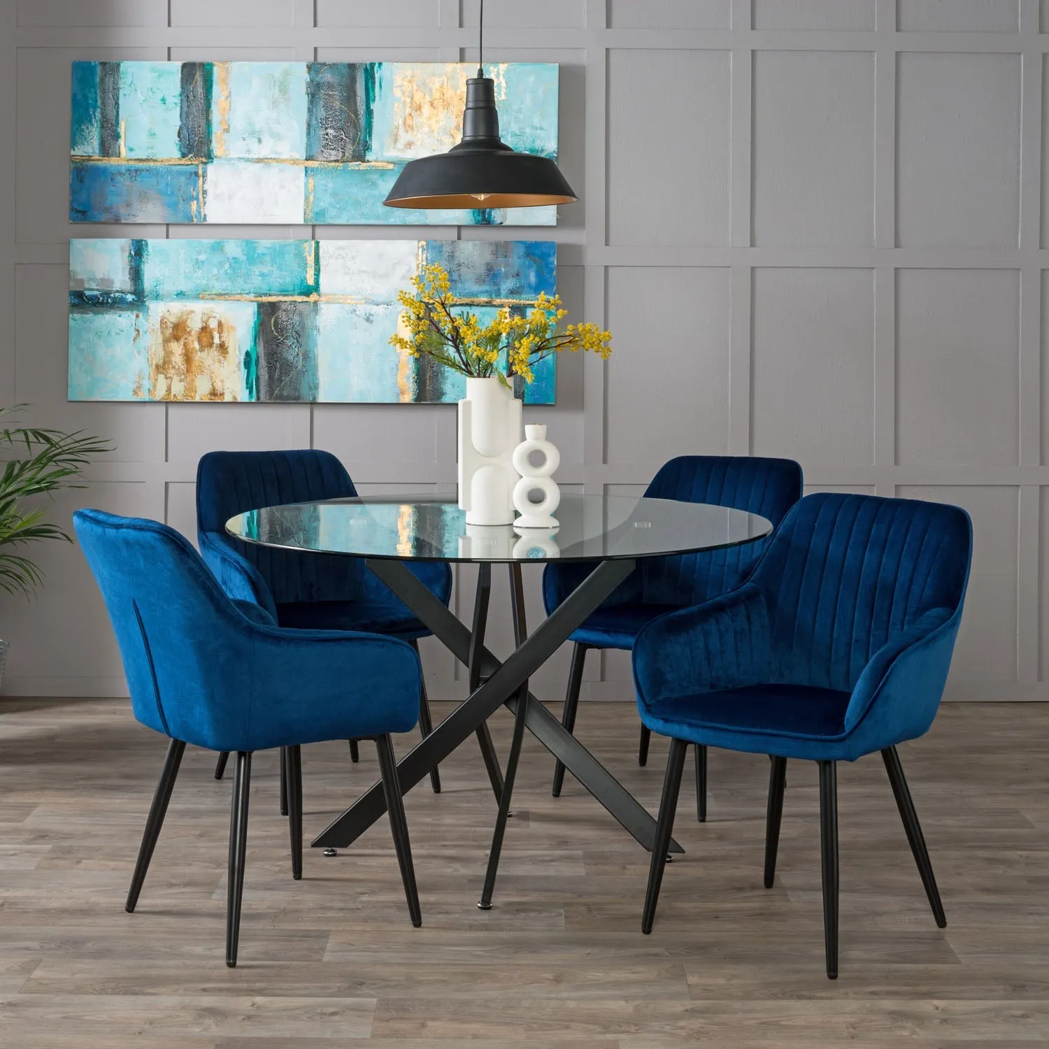 ROCCO VELVET DINING CHAIR