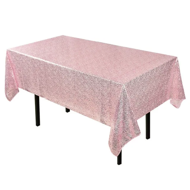 Sequin Polyester Tablecloth For Wedding Party