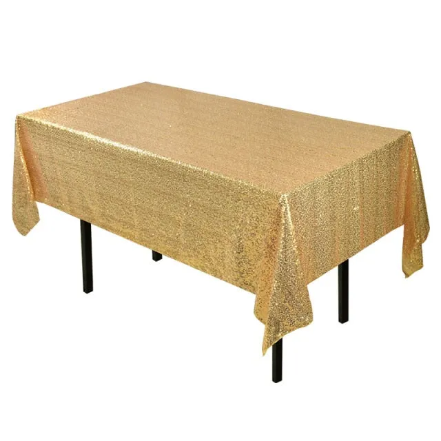 Sequin Polyester Tablecloth For Wedding Party