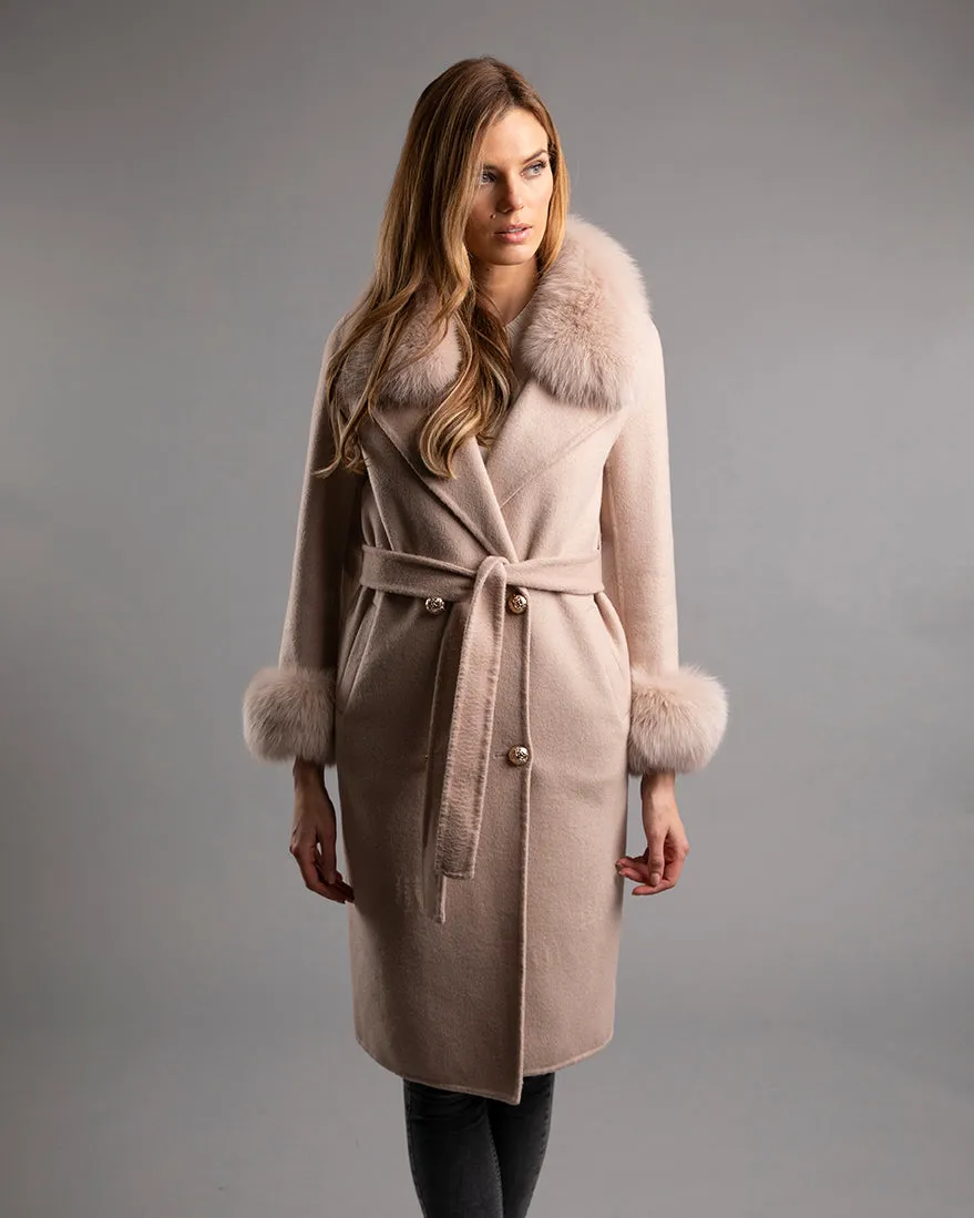 Sloane Wool Coat Beige Blush