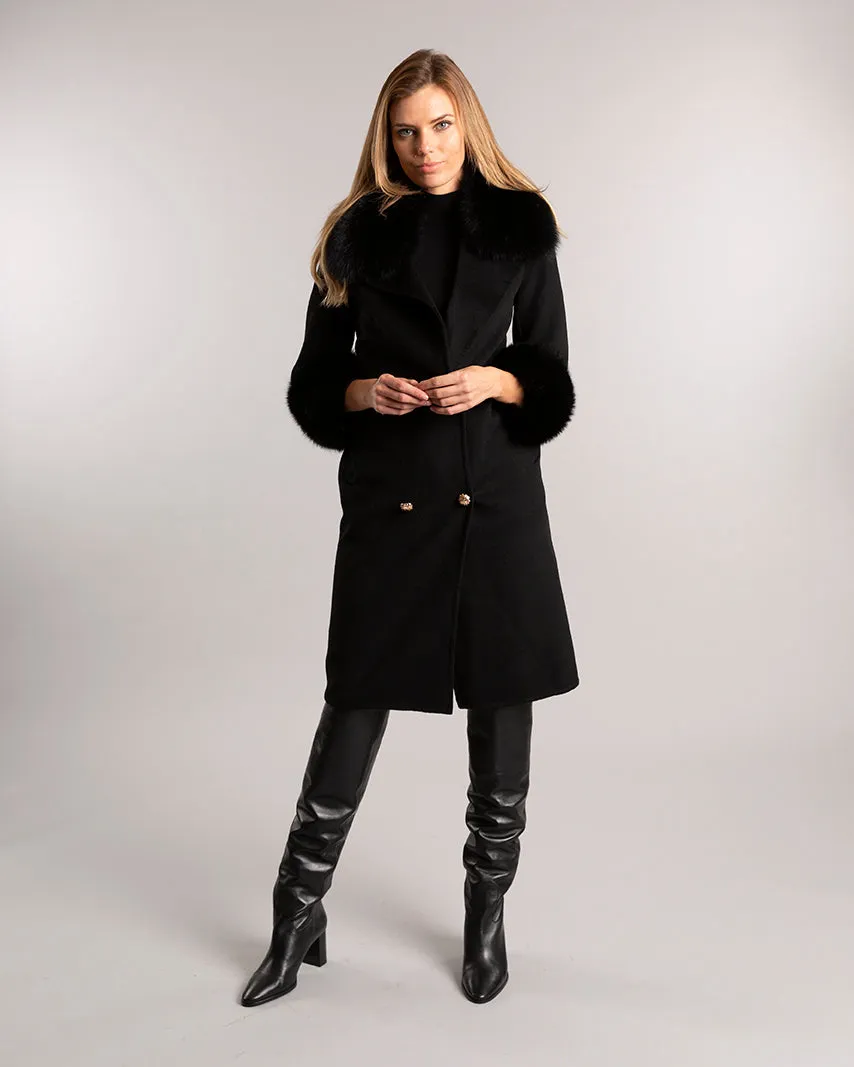 Sloane Wool Coat Black Noir