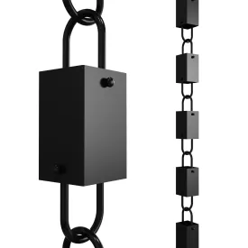 Square Link Rain Chain (Black)