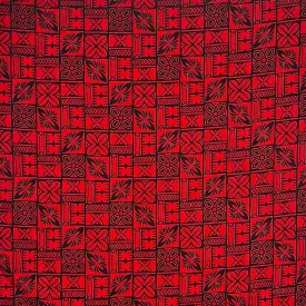 Traditional Polynesian Tapa Pattern Fabric | Cotton