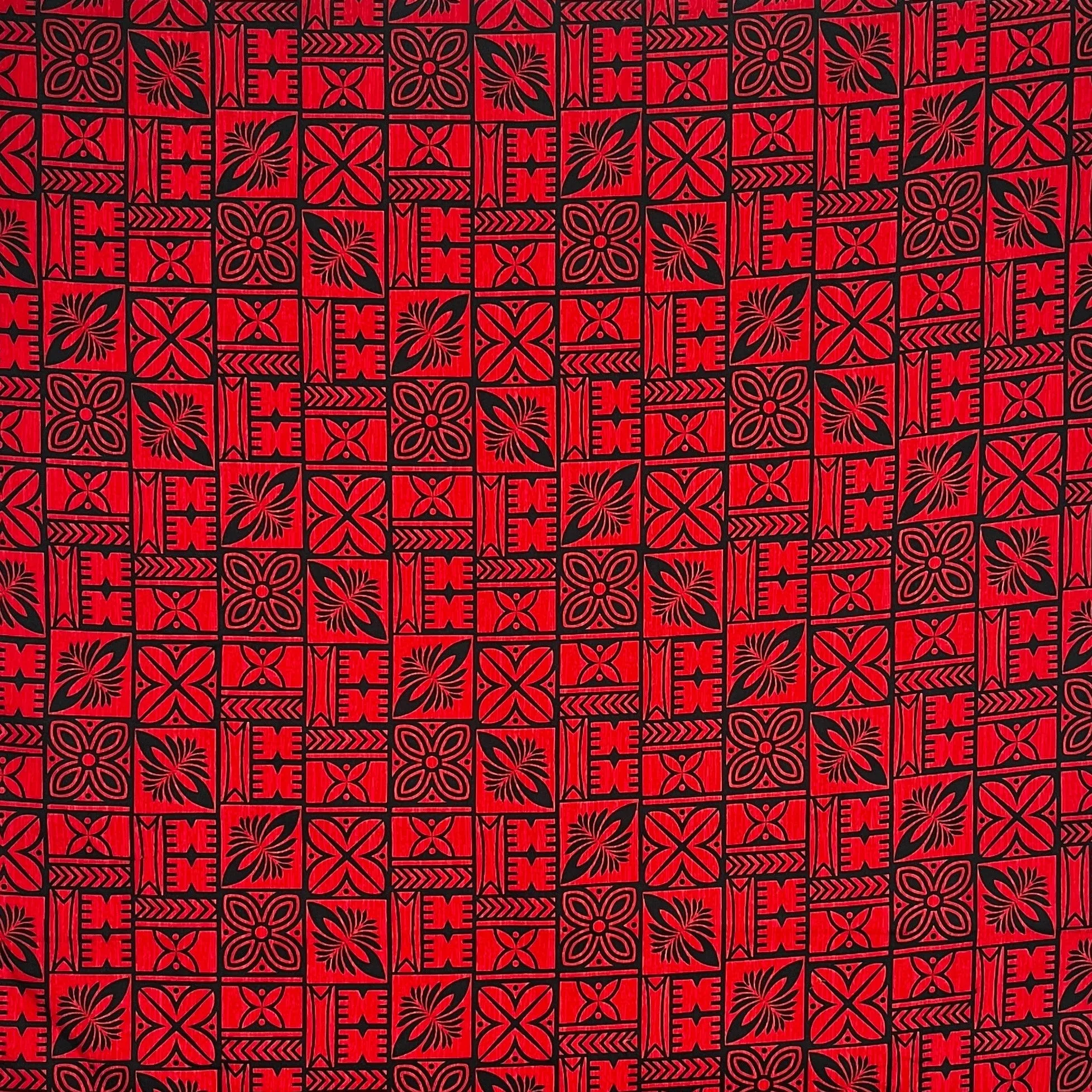 Traditional Polynesian Tapa Pattern Fabric | Cotton