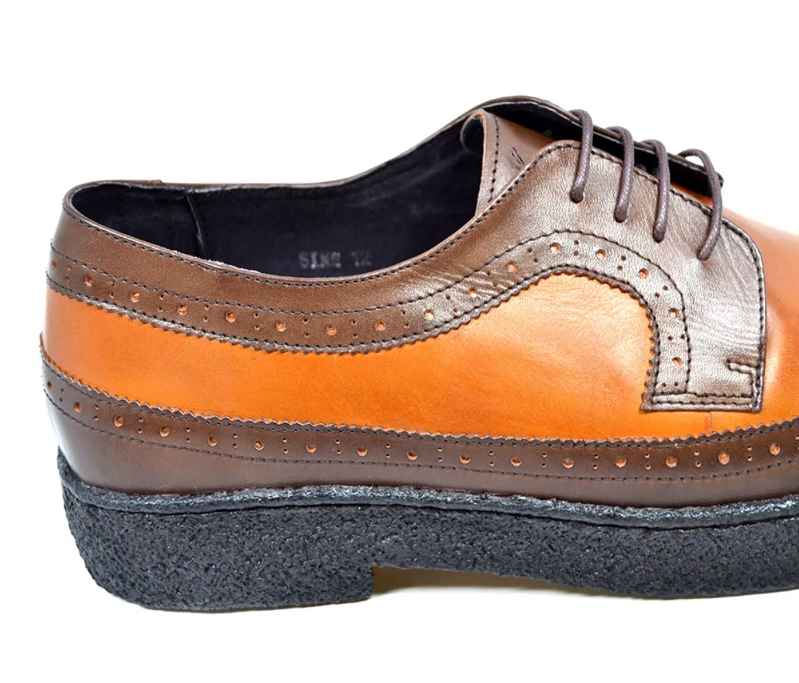 Wingtips Two tone low-cut Tan-Brown