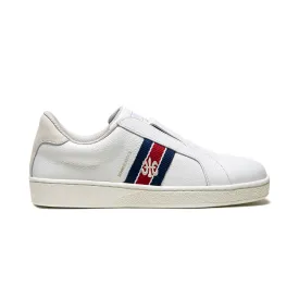 Women's Bishop White Blue Red Leather Sneakers 91733-051