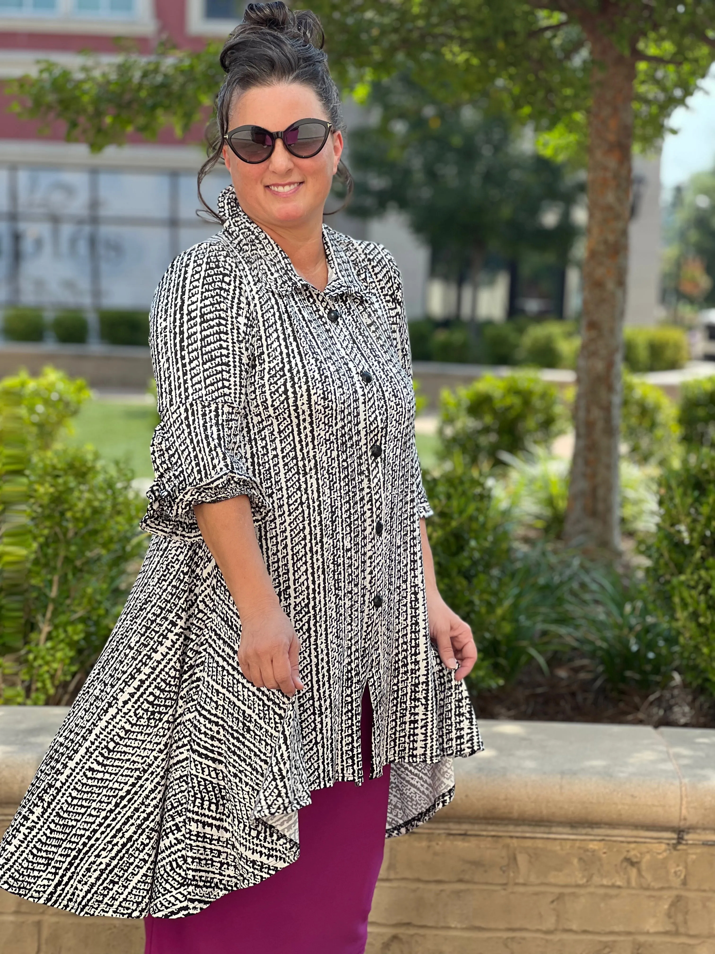 Zena Button Down Tunic